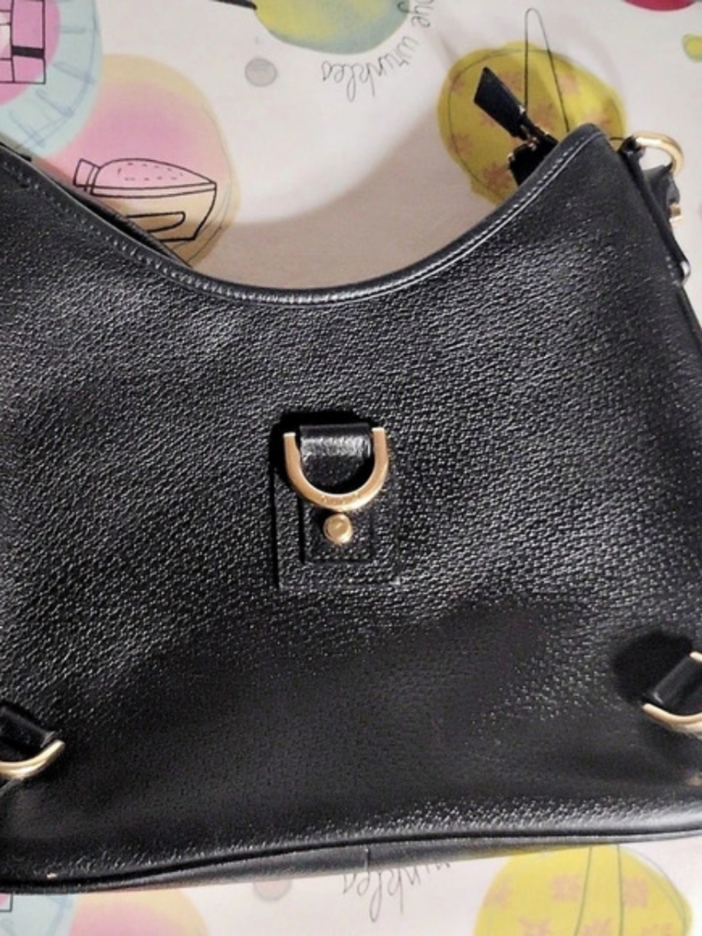 Gucci Abbey D-Ring Shoulder Bag Black Leather